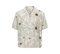 ONLY&SONS - ONSDASH LIFE REG AOP SS 001 RESORT SHIRT Silver Lining - Gr. - M