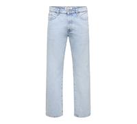 Only & Sons Herren-Jeans ONSEDGE Loose 6986 – Relaxed Fit – Light Blue Denim – 34W/32L