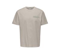 ONLY&SONS - ONSFRED LIFE RLX SS PRINT TEE NOOS Silver Lining - Gr. - S
