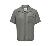 ONLY&SONS - ONSLAURENCE LINEN RESORT COLLAR SS NOOS Castor Gray - Gr. - M
