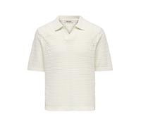 ONLY&SONS - ONSNYLE 5 SS SPLIT POLO KNIT Cloud Dancer - Gr. - S