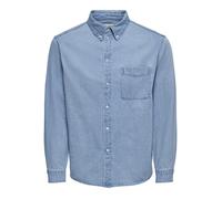 ONLY&SONS - ONSORSON REGULAR YFM DNM SHIRT NOOS Light Blue Denim - Gr. - XL