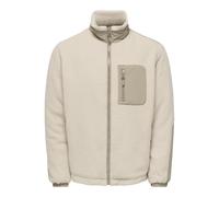 Only & Sons Herren Onstyro Padded Sherpa Jacket Noos, Silver Lining, L EU
