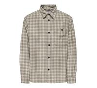 ONLY & SONS Loose Fit Hemd aus reiner Baumwolle Modell 'WALEED ' in Offwhite, Größe XL