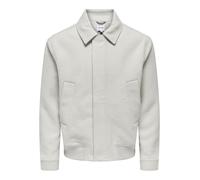Only & Sons Regular Fit Bomberjacke mit Eingrifftaschen Modell 'WAYNE' in Offwhite, Größe L
