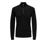 Strickpullover aus Viskose-Mix mit Stehkragen XL men Black