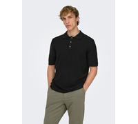 ONLY&SONS - ONSERIC REG 12 STRUC SS POLO KNIT Black - Gr. - L
