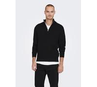 Strickpullover ONLY & SONS "OS Knit" Gr. XXL (58/60), schwarz (black) Herren Pullover (73495245-XXL) black