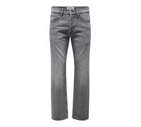 Only & Sons Herren Jeans ONSEDGE Straight Mid Waist Regular Fit 100% Baumwolle Grau 31/32