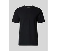Rundhalsshirt ONLY & SONS "ONSKIAN LIFE REG SEERSUCKER SS TEE NOOS", Herren, Gr. L, schwarz, Single Jersey, Obermaterial: 97% Baumwolle, 3% Elasthan, regular fit normal, Rundhals, Shirts Rundhalsshirt