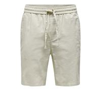 ONLY & SONS Herren Sweat Short ONSLINUS - Regular Fit - Blau Beige Weiss, Größe:M, Farbe:Silver Lining 22024967
