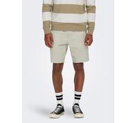 ONLY & SONS Herren Sweat Short ONSLINUS - Regular Fit - Blau Beige Weiss, Größe:L, Farbe:Silver Lining 22024967