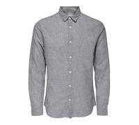 Only & Sons Caiden Life Solid Linen Long Sleeve Shirt Blau XL Mann (Herstellerartikelnummer: 22012321-DressBlues-XL)
