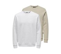 Only&Sons Sweatshirt Ceres im 2er-Pack Herren hellgrau, L