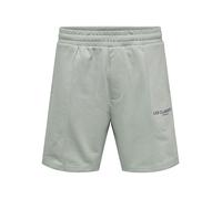 Only & Sons Regular Fit Sweatshorts mit fixierten Bügelfalten in Hellgrau, Größe XL