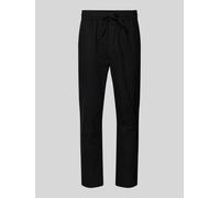 Stoffhose ONLY & SONS "ONSLINUS CROP 0007 COT LIN PNT NOOS", Damen, Gr. XXL, N-Gr, schwarz, Web, Obermaterial: 75% Baumwolle, 25% Leinen, unifarben, slim fit knöchellang, Hosen Stoffhose, mit Leinen (