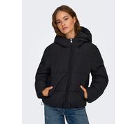 ONLY Steppjacke "ONLJUTA SHORT PUFFER OTW NOOS" mit Kapuze Kunstfaser (66864450-S) schwarz