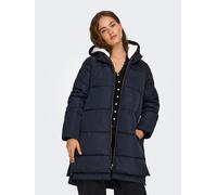 Steppmantel ONLY "ONLKELLY NORA LONG PUFFER COAT OTW", Damen, Gr. S, blau (night sky), Steppware, Obermaterial: 100% Polyester, unifarben, regular fit ca. Mitte Oberschenkel, Mäntel (43571321-S) night