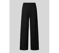 Schlupfhose ONLY "ONLILSE PANT STRUCTURE JRS NOOS", Damen, Gr. S, N-Gr, schwarz, Jersey, Obermaterial: 100% Polyester, unifarben, regular fit lang, Hosen Schlupfhose, Kunstfaser, regular fit (91667556