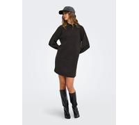 Strickkleid ONLY "ONLOLIVIA LS HIGH NECK DRESS CC KNT", Damen, Gr. L, N-Gr, braun (mole detail:melange), Strick, Obermaterial: 84% Polyester, 7% Polyacryl, 5% Wolle, 4% Elasthan, meliert, regular fit