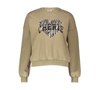 Sweatshirt ONLY "ONLLAUREN L/S LEO O-NECK CC SWT", Damen, Gr. L, mermaid print:chérie, lia zebra, Sweatware, Obermaterial: 60% Baumwolle, 40% Polyester, regular fit hüftlang, Rundhals, Rippbündchen, S