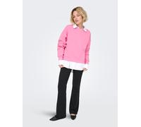 Sweatshirt ONLY "ONLBEST L/S CREW NECK SWT NOOS", Damen, Gr. L, sachet pink, Sweatware, Obermaterial: 65% Polyester, 35% Baumwolle, unifarben, regular fit normal, Rundhals, Rippbündchen, Sweatshirts S