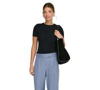 Only T-Shirt June als figurbetontes Basic in Schwarz M Slim Fit