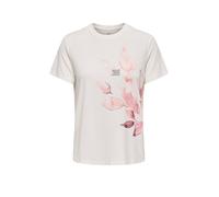 Kurzarmshirt ONLY "ONLFREE LIFE MODAL S/S ATELIER TOP JRS", Damen, Gr. XL, cloud dancer print:free desert muse, Jersey, Obermaterial: 70% Modal, 30% Polyester, bedruckt, regular fit normal, Rundhals,