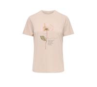 Kurzarmshirt ONLY "ONLFREE LIFE MODAL S/S ATELIER TOP JRS", Damen, Gr. L, sepia rose print:free desert flowerful, Jersey, Obermaterial: 70% Modal, 30% Polyester, bedruckt, regular fit normal, Rundhals