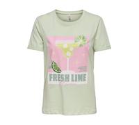 ONLY - T-Shirt - ONLKITA LIFE grün/pink - Gr. - XL