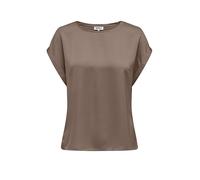 ONLY - ONLLIEKE S/S SATIN MIX TOP WVN NOOS Walnut - Gr. - M