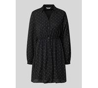 Only Tailliertes Freizeitkleid mit Allover-Muster Modell 'ALYNN' in Black, Größe M