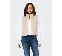 ONLY Damen Onlsandra Teddy Waistcoat Life Cc OTW Weste, Grau, L