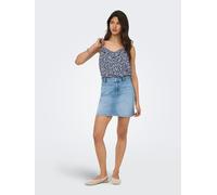Spaghettitop ONLY "ONLNALA LIFE SINGLET WVN NOOS", Damen, Gr. XS, night sky aop:sofia weiß blau ditsy, Web, Obermaterial: 100% Viskose, bedruckt, regular fit normal, V-Ausschnitt, Tops, Viskose, regul
