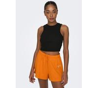 Only Vilma Jersey Sleeveless Cropped Tank Top in Gr. M in Schwarz