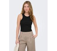 Tanktop ONLY "ONLVAL 2-WAY TANK TOP JRS NOOS", Damen, Gr. XS, schwarz, Jersey, Obermaterial: 95% Baumwolle, 5% Elasthan, unifarben, normal, Rundhals, Tops Tanktop, Baumwollmischung, Rundhals (20815957