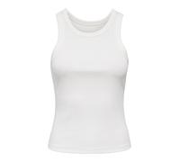 ONLY Damen Tanktop ONLVAL - Slim Fit, Bio-Baumwoll-Mix (95% Baumwolle, 5% Elasthan) Weiß XL