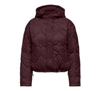 Steppjacke ONLY "ONLTAHIA LW HEART HOOD JACKET CC OTW", Damen, Gr. S, braun (fudge), Steppware, Obermaterial: 100% Nylon, unifarben, normal, Jacken Steppjacke, Kunstfaser (66580240-S) fudge