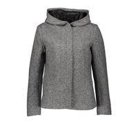 Kurzjacke ONLY "ONLSEDONA LIGHT SHORT JACKET", Damen, Gr. M (38), grau (dunkelgrau melange), Web, Obermaterial: 85% Polyester, 15% Baumwolle, meliert, regular fit hüftlang, gerader Abschluss, Jacken (