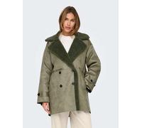 ONLY Übergangsmantel "BONDED SHERPA COAT" in Khaki - Größe L | Damenjacken