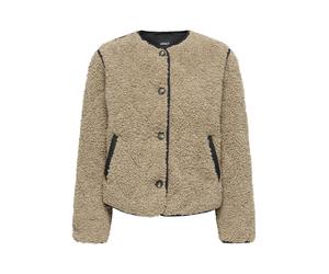ONLY - Wendejacke mit Teddyfell braun - Gr. - XS