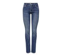 Straight-Jeans ONLY "ONLALICIA REG STRT DNM DOT879" Gr. 30, Länge 34, blau (medium blue denim) Damen Jeans Gerade (75413908-30)