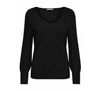 ONLY Women's ONLATIA L/S V-Neck Cuff KNT NOOS Strickpullover, Black, XL