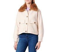 ONLY Women's ONLEMMA Short FUR Shacket OTW Jacket, Pumice Stone/Detail:Melange, M (4er Pack)