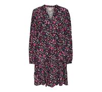 ONLY Women's ONLGAIA LS V-Neck Dress CS NN A-Linie, Pink Flambé/AOP:Flower, XS