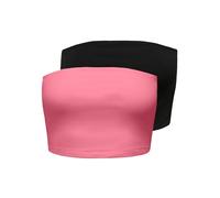 ONLY Women's Onllive Love Tube 2 Pack Crop Top Noos (Pack of 2)