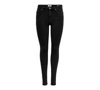 Only Damenjeans ONLPOWER Mid Push Up Skinny Fit schwarzer Denim Größe M/30