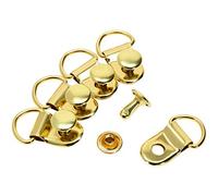 ONLYKXY 50 Stück Schuh-Stiefel-Spitzenhaken, Schnalle, Nieten, Schlaufenring mit Nieten, Schuhstiefel-Schnalle (Gold)