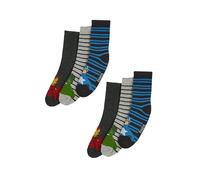 ONOMATO! Kinder Socken Jungen 6er Set Avengers 2, mit Superhero Motiven für den Alltag, bequemer Baumwollmix, mehrfarbig, Größe 31-34, für Spaß beim Spielen