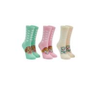 ONOMATO! Paw Patrol Mädchen Socken 3 Paar Set Skye Zuma Everest Kinder Strümpfe Herzmuster weiche Alltagssocken bunt (DE/NL/SE/PL, Numerisch, 27, 30, Regular)